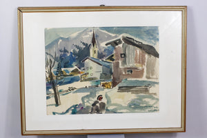 Aquarell "Berwang" 1956