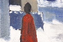 Load image into Gallery viewer, oilpainting urban silhouette by unknown Danish artist 1960s