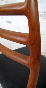 Set of 6 teak dining chairs Model 78 by N.O. Moller