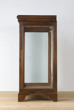 Load image into Gallery viewer, Antique glass showcase with handpainted watercolor France 19th c.