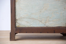 Load image into Gallery viewer, Antique glass showcase with handpainted watercolor France 19th c.