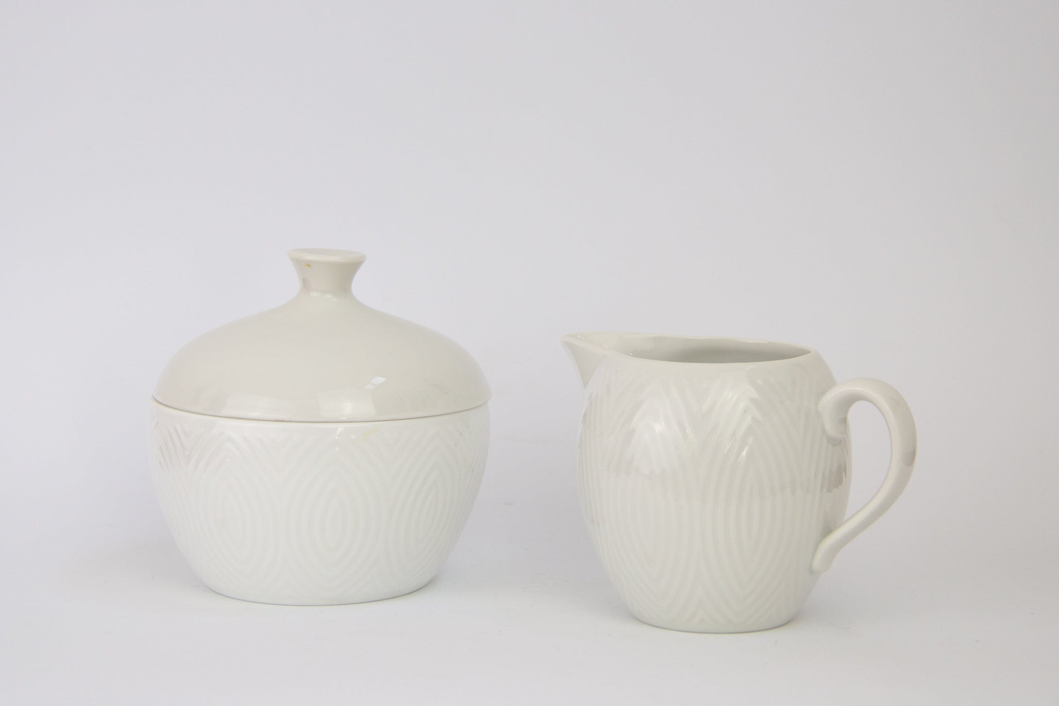 milk jug and sugar pot by Axel Salto for Royal copenhagen