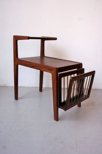 rosewood sidetable / newspaper rack by Kurt Ostervig
