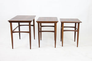 Rosewood nesting tables from Denmark, 1960s