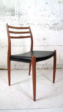 Load image into Gallery viewer, Set of 6 teak dining chairs Model 78 by N.O. Moller