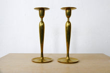 Load image into Gallery viewer, Pair of brass candle holders by Karl Hagenauer Wien