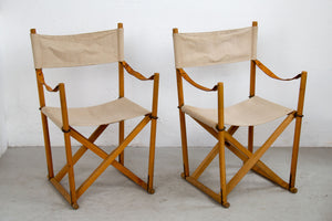 Pair of Safari folding chairs by Mogens Koch for Iterna 1960s