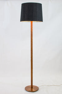 Mid-Century "Flet" Copper & Leather Floor Lamp by Jo Hammerborg for Fog & Morup