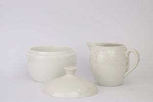 milk jug and sugar pot by Axel Salto for Royal copenhagen