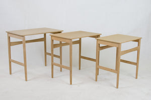 Oak nesting tables AT-40 by Hans J. Wegner for Andreas Tuck