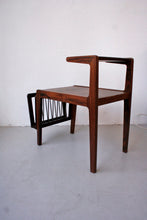 Load image into Gallery viewer, rosewood sidetable / newspaper rack by Kurt Ostervig