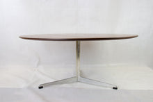 Load image into Gallery viewer, Teak coffee table on three legged aluminium base by Arne Jacobsen for Fritz Hansen