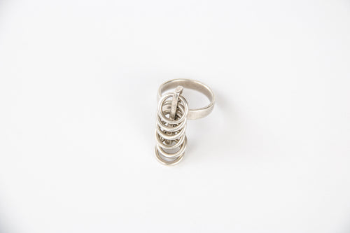Kinetic silver ring by Hans Hansen Kolding