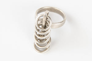 Kinetic silver ring by Hans Hansen Kolding