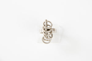 Kinetic silver ring by Hans Hansen Kolding