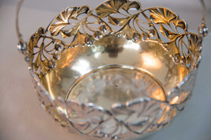 A small handled bowl with ginkgo pattern by A. F. Rasmussen