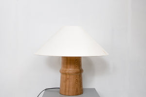 Large table lamp of solid pine by Kirk Denmark