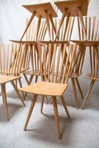 Set of 10 chairs "Mikado" by Johannes Foersom & Peter Hiort-Lorenzen.
