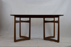 Extendable teak dining table by Peter Hvidt and Orla Mølgaard-Nielsen for France and Daverkoven